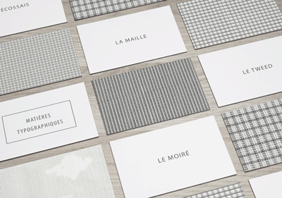 tissu typographie